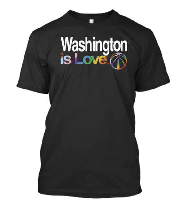 Washington Wizards Is Love Pride Basketball Rainbow T-Shirt