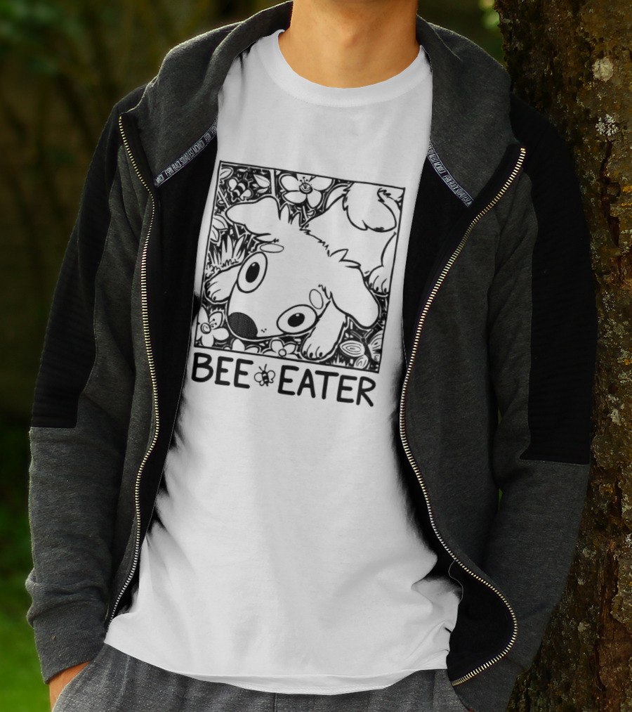 Bee Eater Puppy In Flower Garden T-Shirt