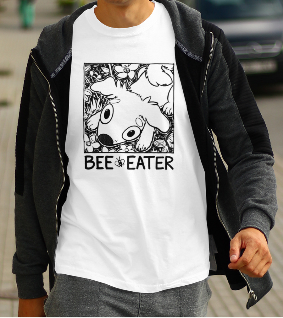 Bee Eater Puppy In Flower Garden T-Shirt