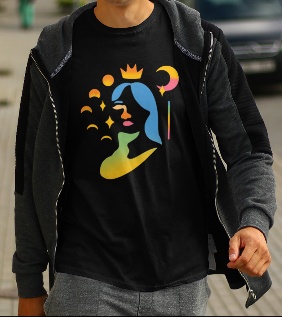 Mxmtoon Gradient Crown Moon Stars T-Shirt