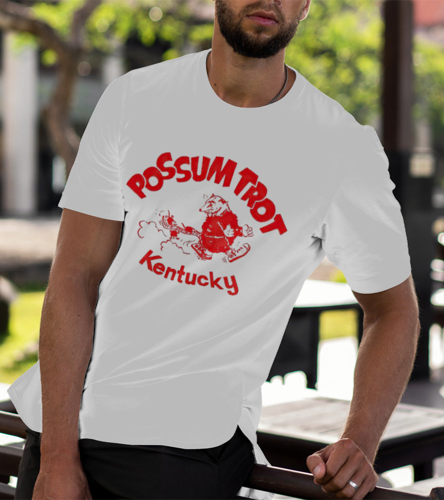 Possum Trot Kentucky Retro Skating Opossum T-Shirt