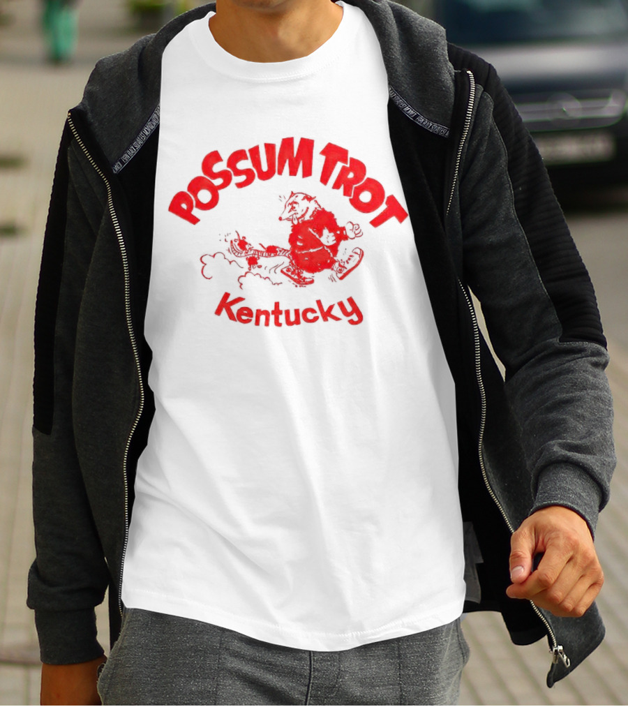 Possum Trot Kentucky Retro Skating Opossum T-Shirt
