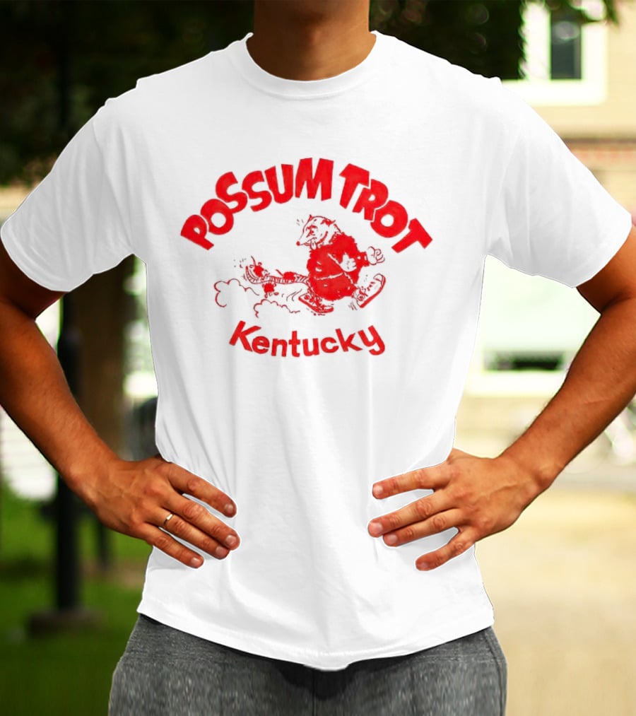 Possum Trot Kentucky Retro Skating Opossum T-Shirt