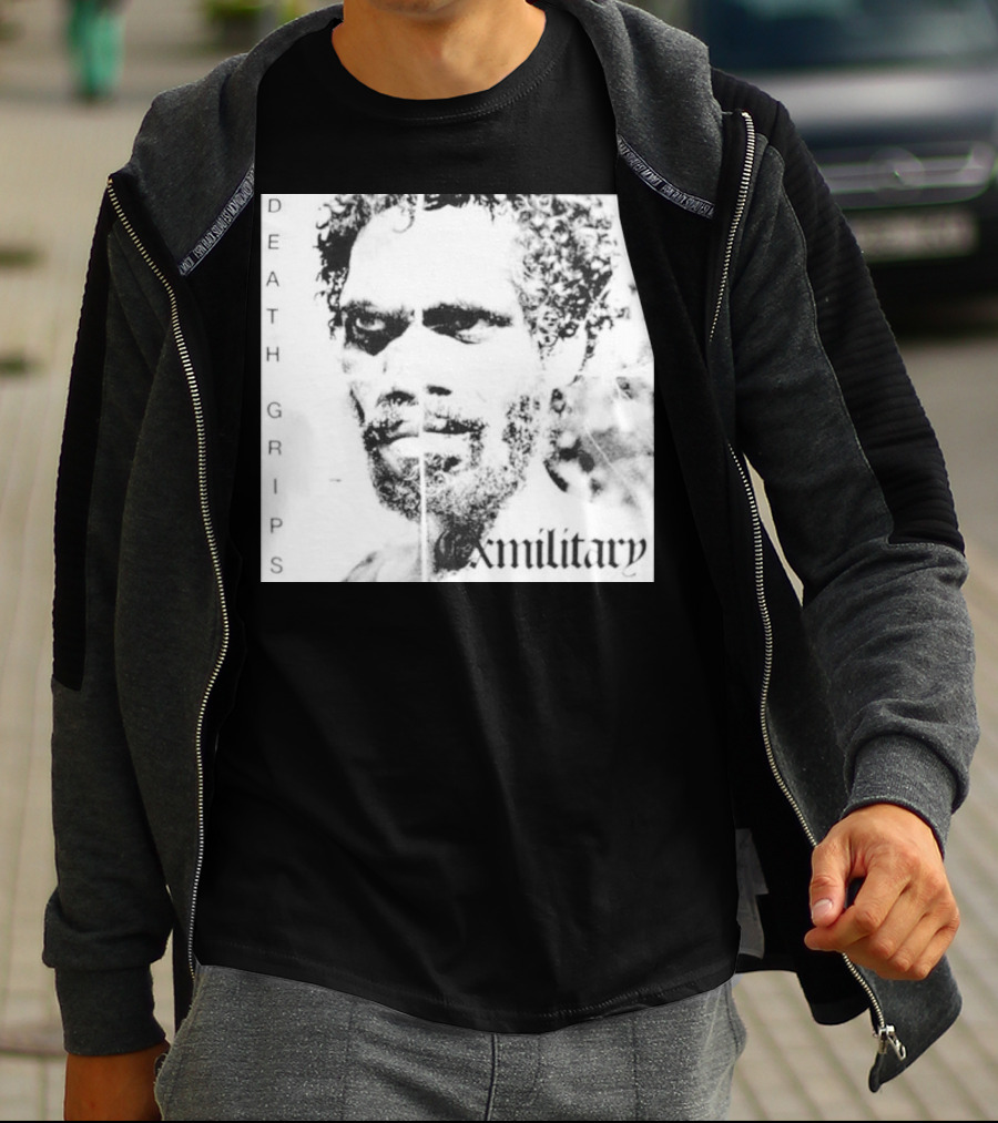 DEATH GRIPS EXMILITARY ALBUM COVER IMAGE WHITE LETTERS AND PORTRAIT T-Shirt