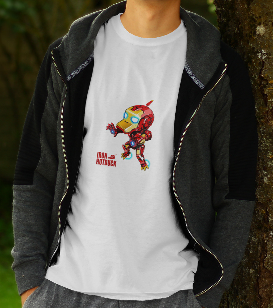 Iron Hotduck Character Robot Duck Suit T-Shirt