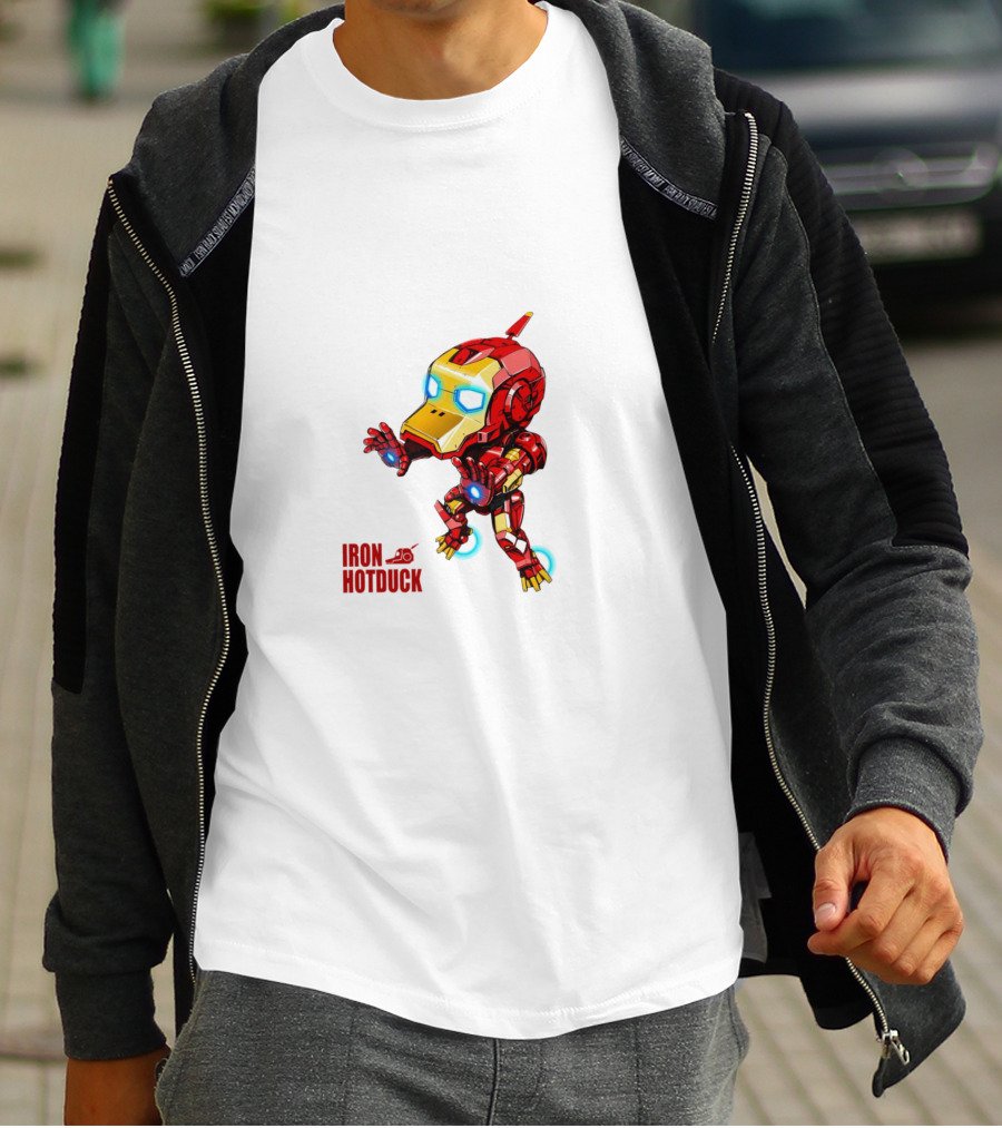 Iron Hotduck Character Robot Duck Suit T-Shirt