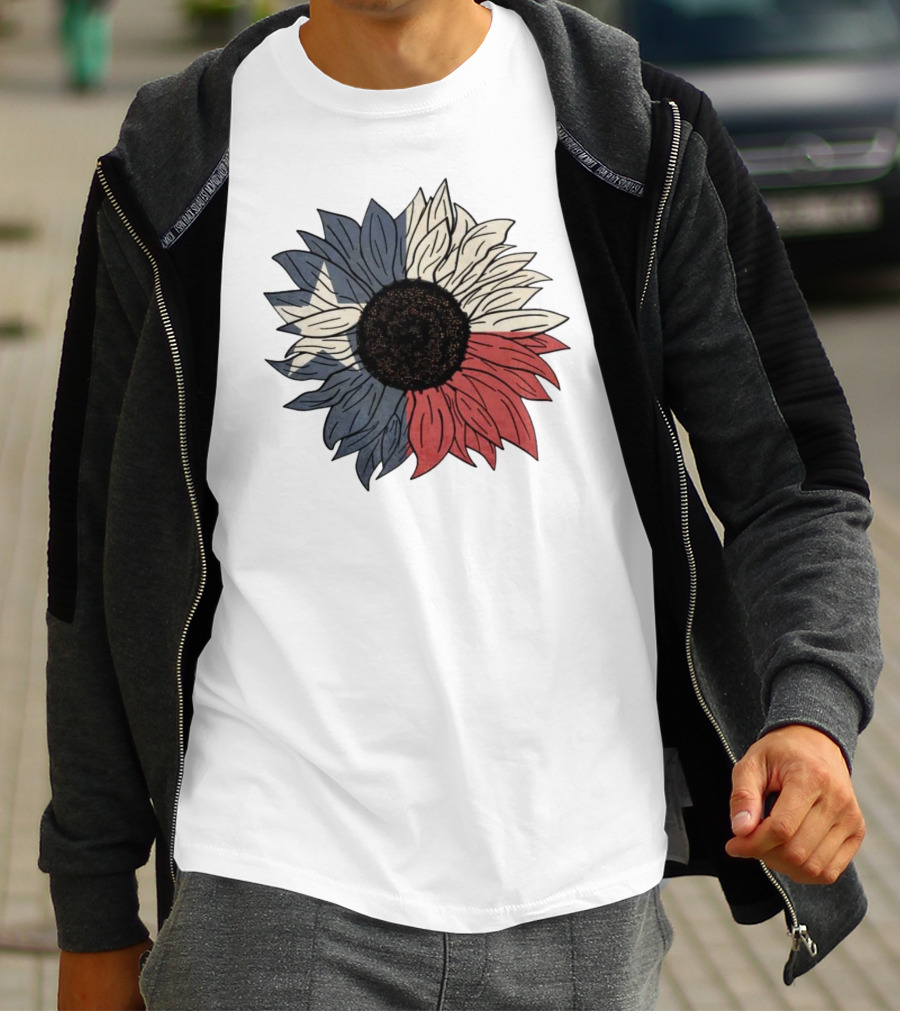 Texas Flag Sunflower Bloom T-Shirt