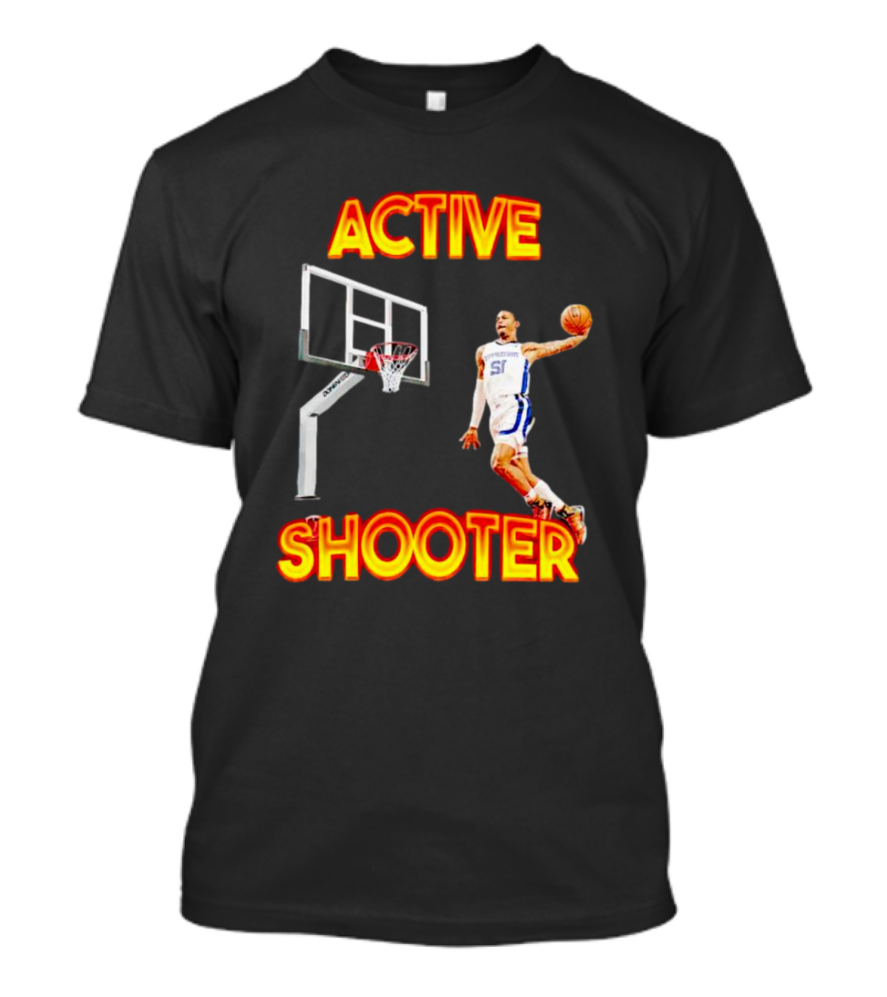 ACTIVE SHOOTER Basketball Dunk Player 51 T-Shirt