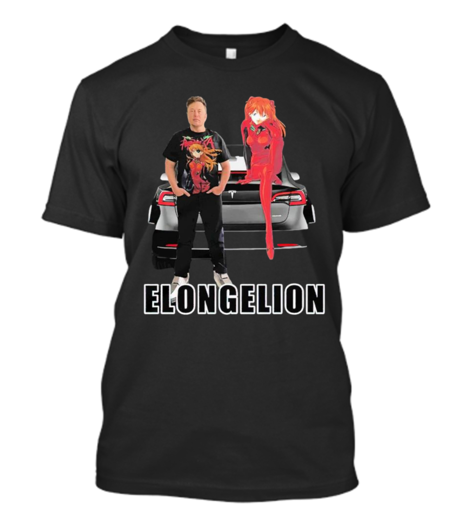 Elongelion Elon Musk Asuka Tesla Crossover T-Shirt