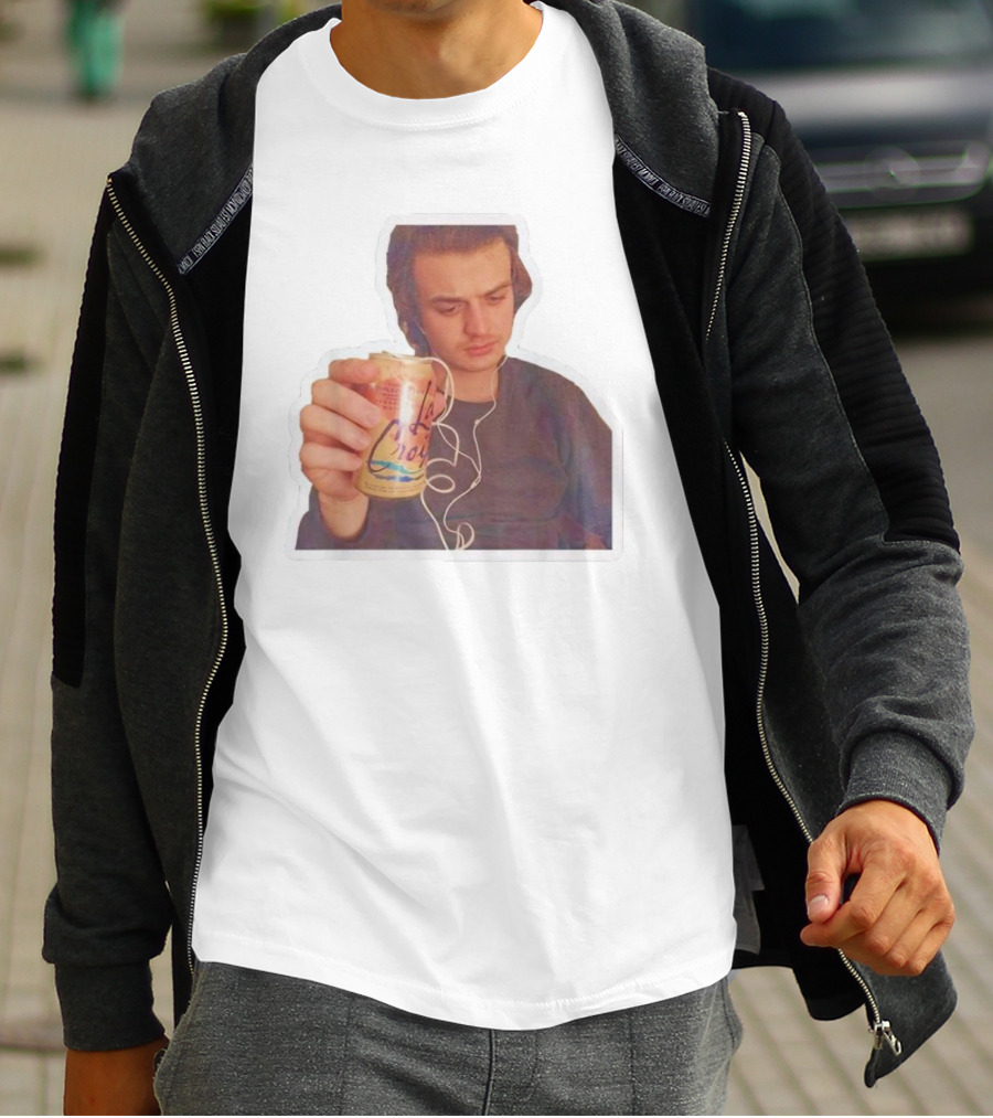 Joe Keery Drinking La Croix With Headphones T-Shirt