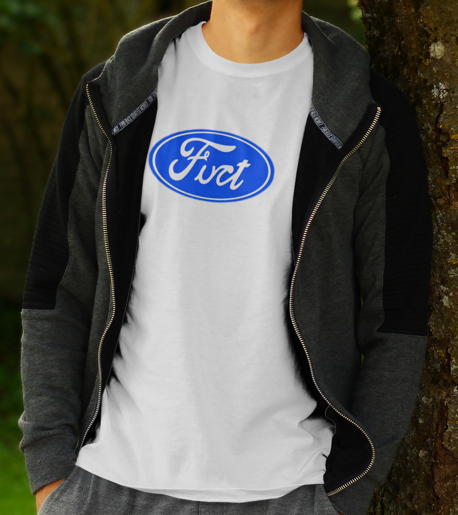 Fuct Funny Ford Logo Parody Oval Blue T-Shirt