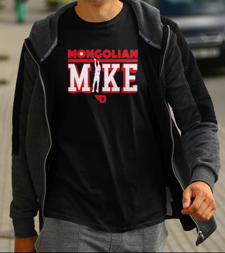 Mongolian Mike #55 Dayton Basketball Hoops T-Shirt