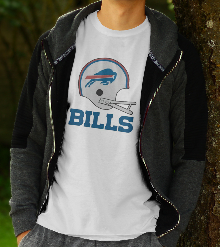 Buffalo Bills Helmet With Team Name Bills T-Shirt