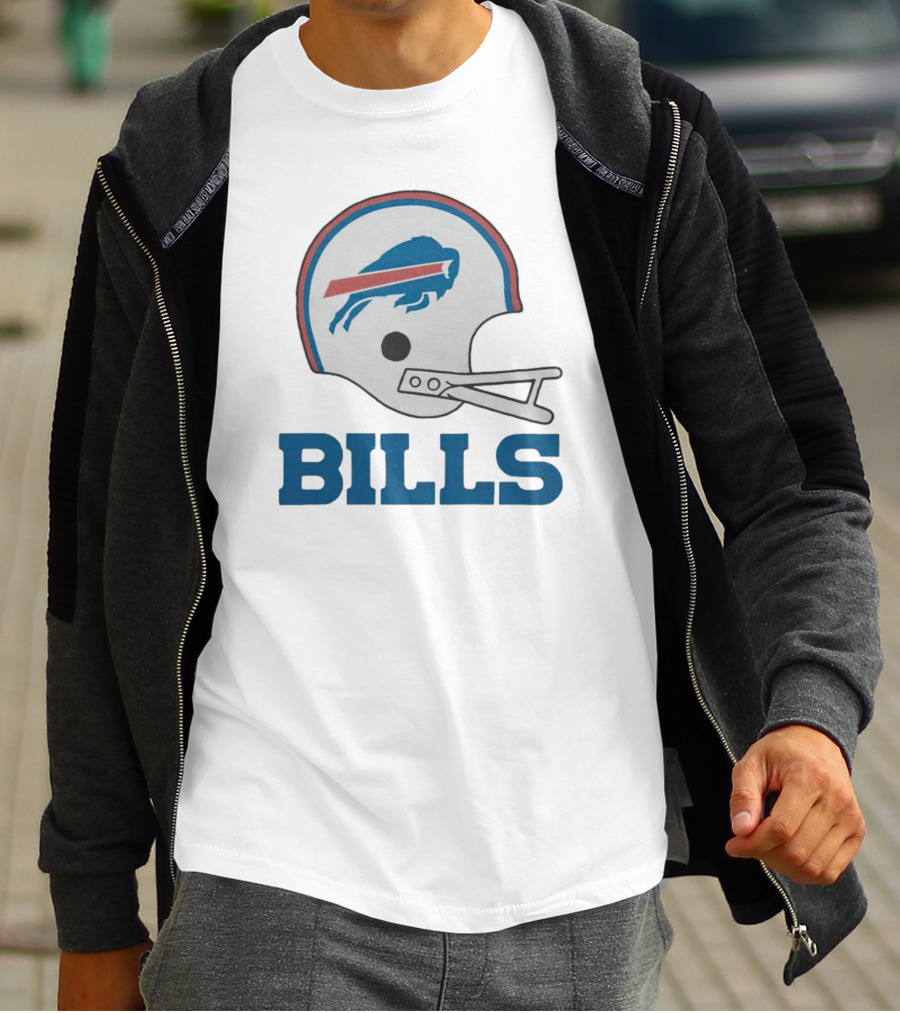 Buffalo Bills Helmet With Team Name Bills T-Shirt