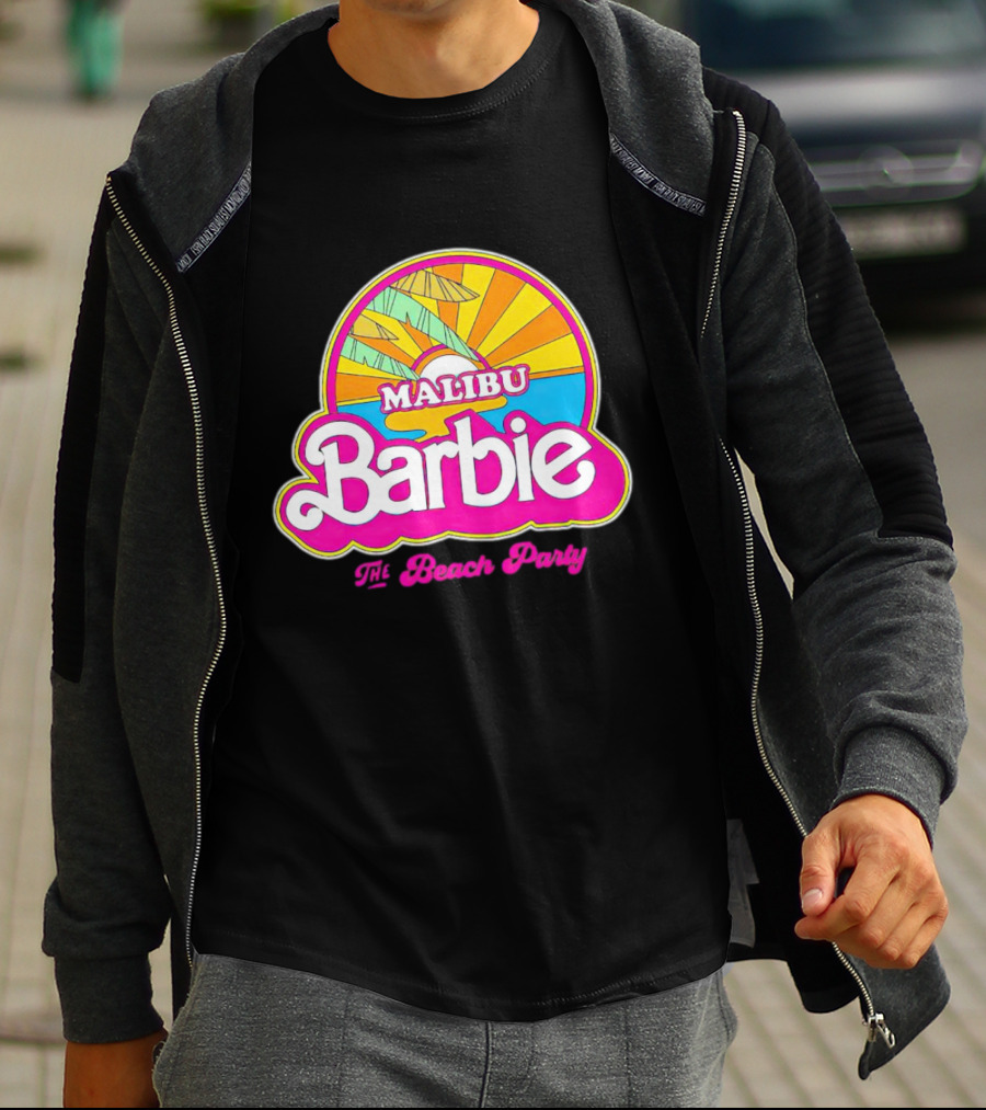 Malibu Barbie The Beach Party Retro Sunburst T-Shirt