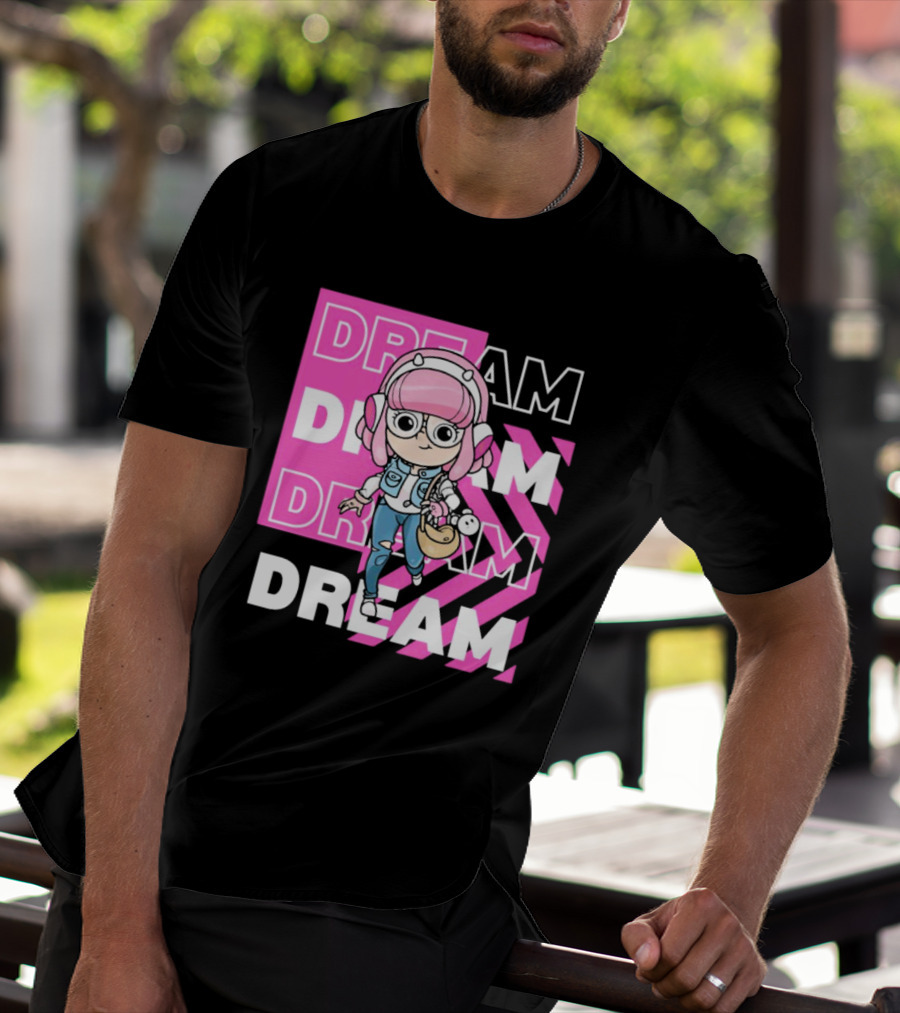 Dream Remix Pink Headphones Girl T-Shirt