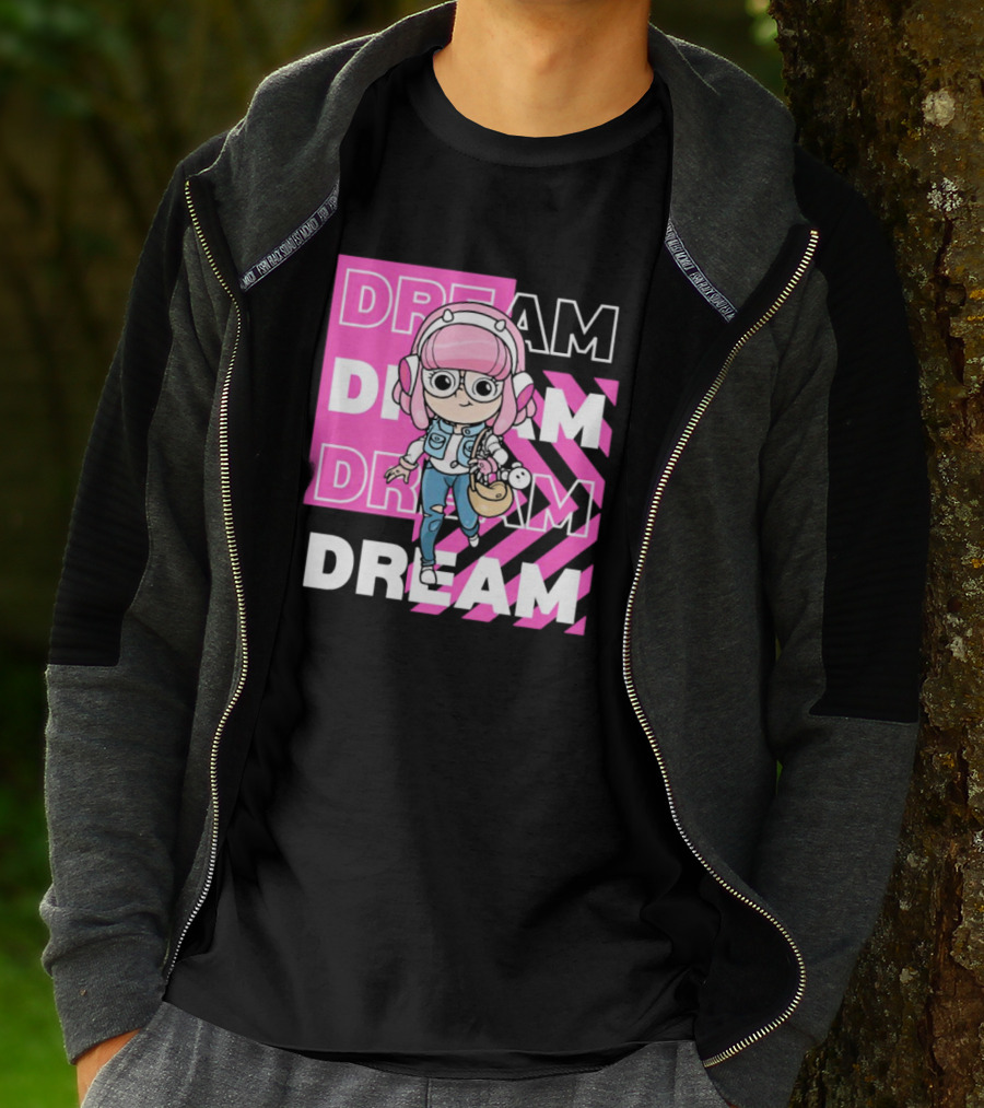 Dream Remix Pink Headphones Girl T-Shirt