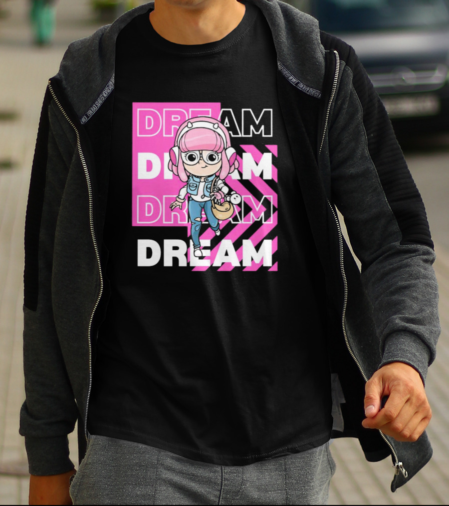 Dream Remix Pink Headphones Girl T-Shirt