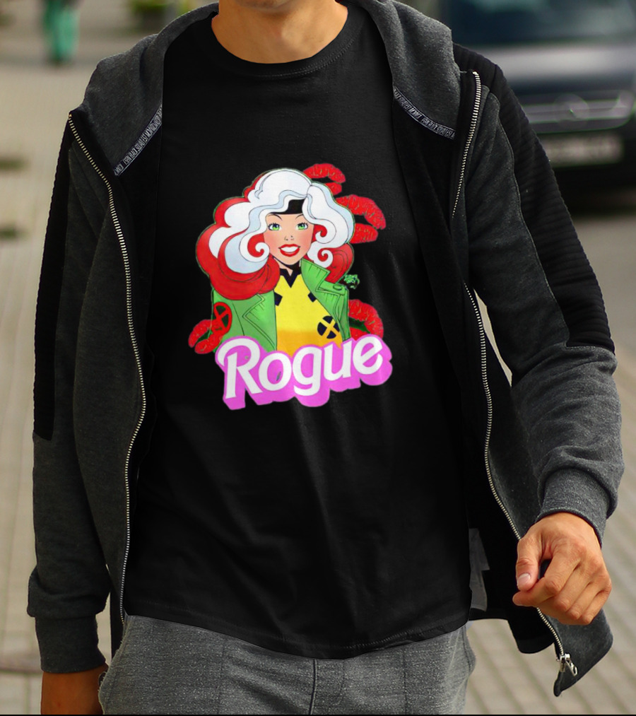 Rogue Barbie Doll X-Men Lips T-Shirt