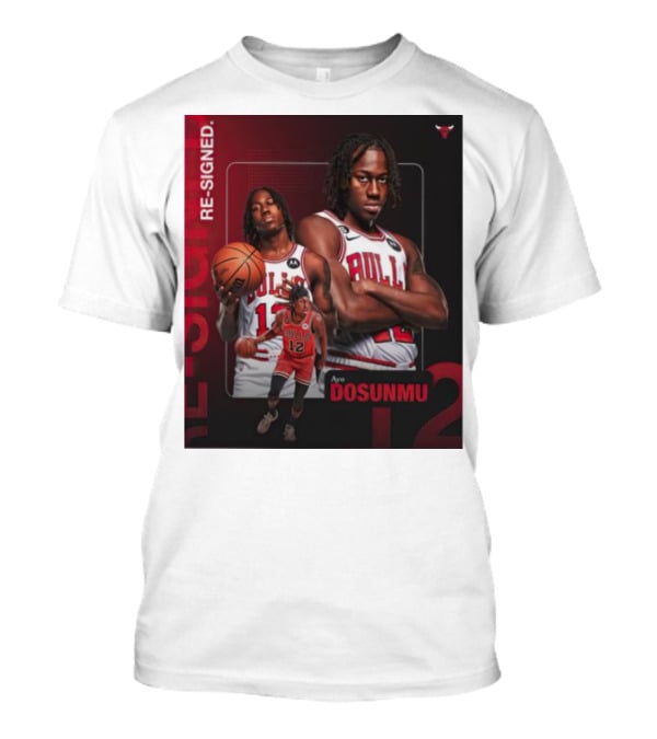 Chicago Bulls Ayo Dosunmu Re-Signed Number 12 T-Shirt