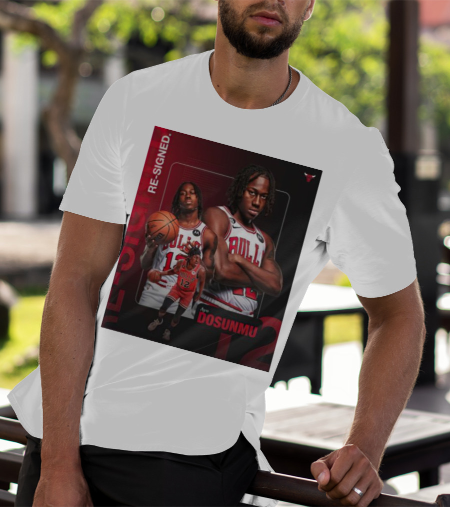 Chicago Bulls Ayo Dosunmu Re-Signed Number 12 T-Shirt