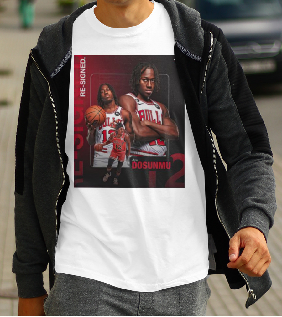 Chicago Bulls Ayo Dosunmu Re-Signed Number 12 T-Shirt
