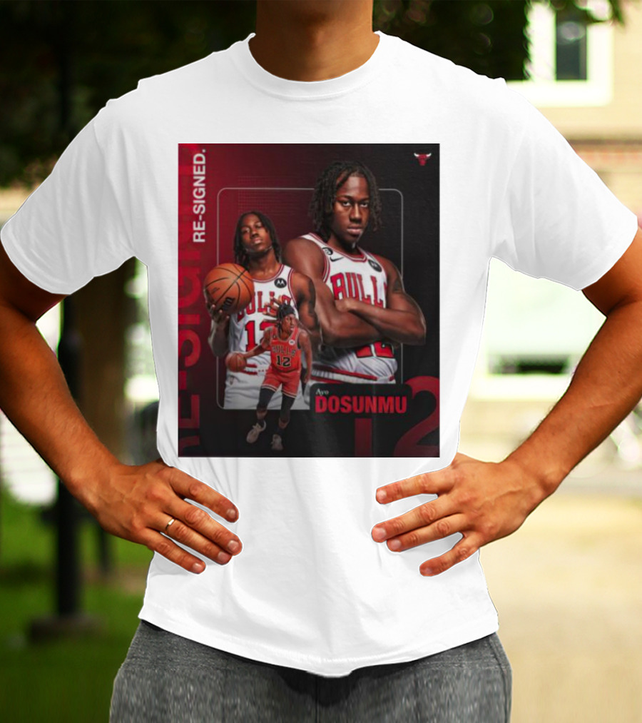Chicago Bulls Ayo Dosunmu Re-Signed Number 12 T-Shirt