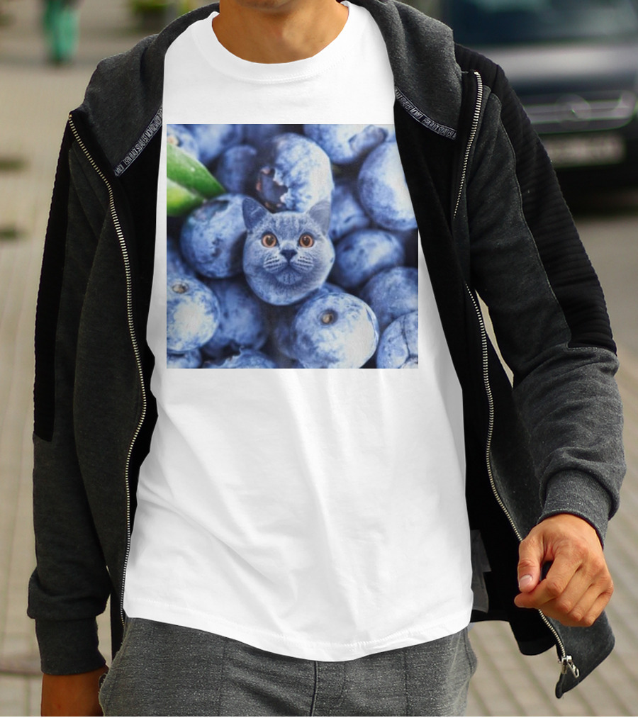 Cat Blueberries Meme T-Shirt