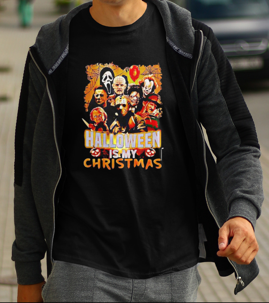 Halloween Is My Christmas Horror Movies Icons T-Shirt