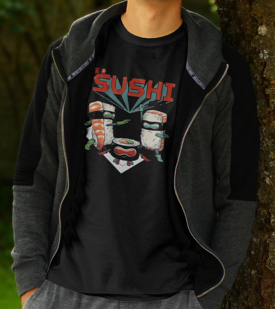 Sushi Squad Superheroes With Bandana Rolls T-Shirt