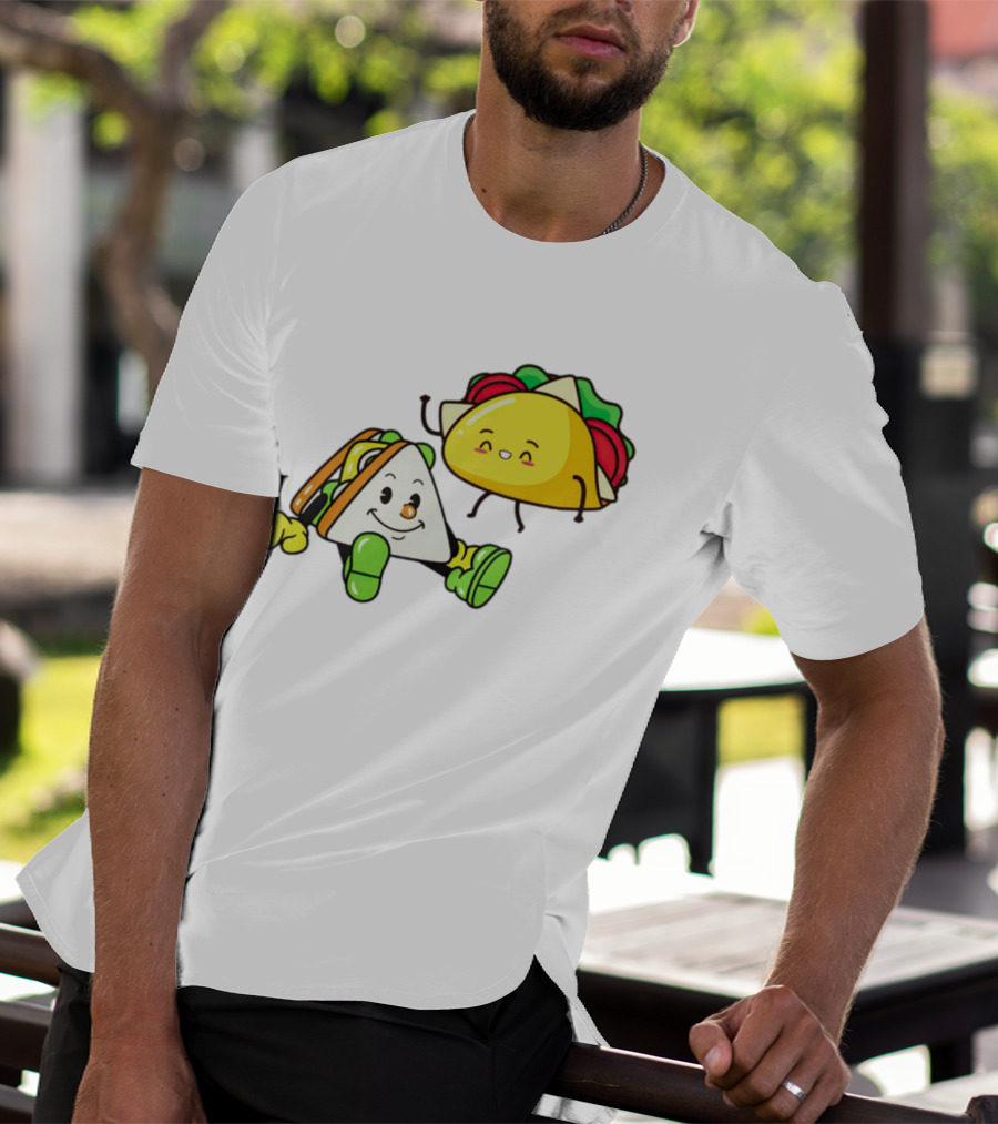 Tacos Friendship Day Happy Taco And Sandwich Duo T-Shirt