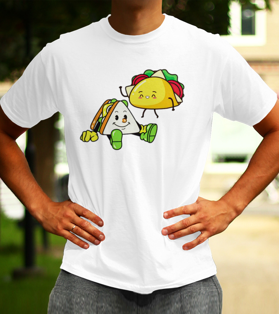 Tacos Friendship Day Happy Taco And Sandwich Duo T-Shirt
