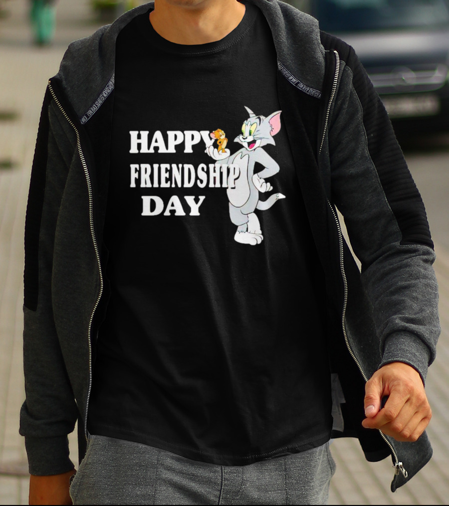 Tom And Jerry Happy Friendship Day T-Shirt