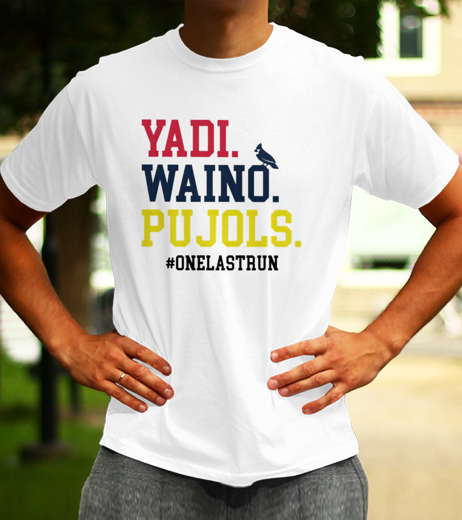 Yadi Waino Pujols One Last Run MLB Cardinals Legend Farewell T-Shirt