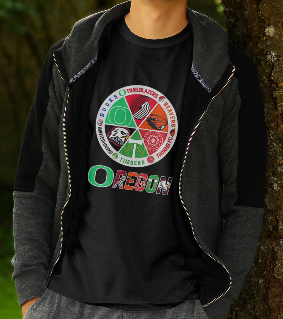 Oregon Winterhawks Ducks Trail Blazers Beavers Thorns FC Timbers Sports Team T-Shirt