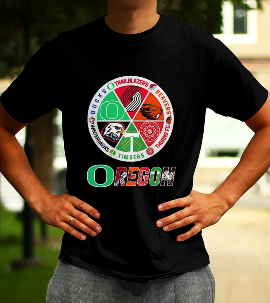 Oregon Winterhawks Ducks Trail Blazers Beavers Thorns FC Timbers Sports Team T-Shirt