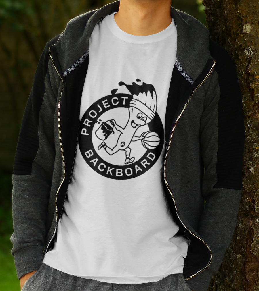 Project Backboard Paint Brush Basketball T-Shirt