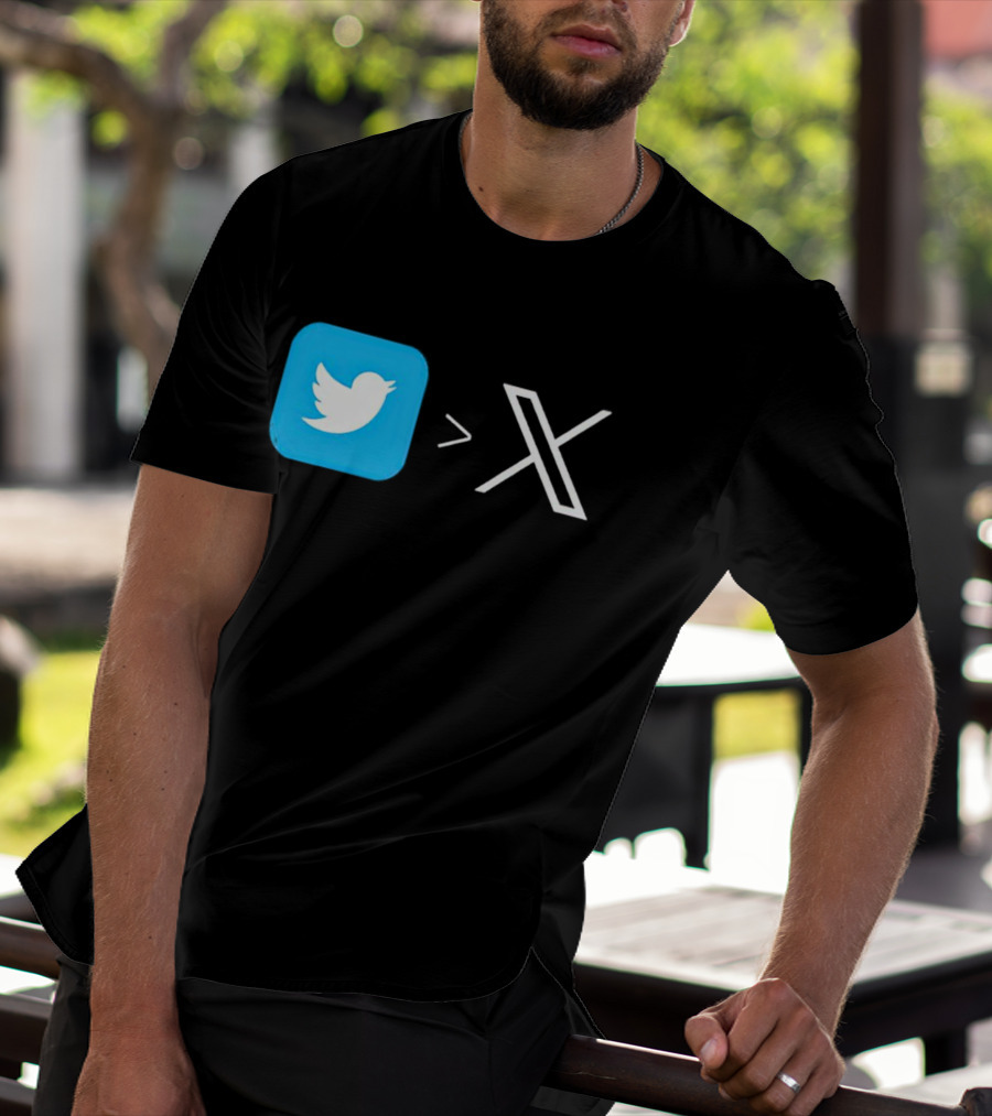 Twitter Bird Greater Than X Transition T-Shirt