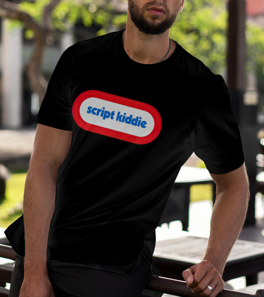 Vegas Blackhat Script KiddieLOGO Milk Bar Button T-Shirt