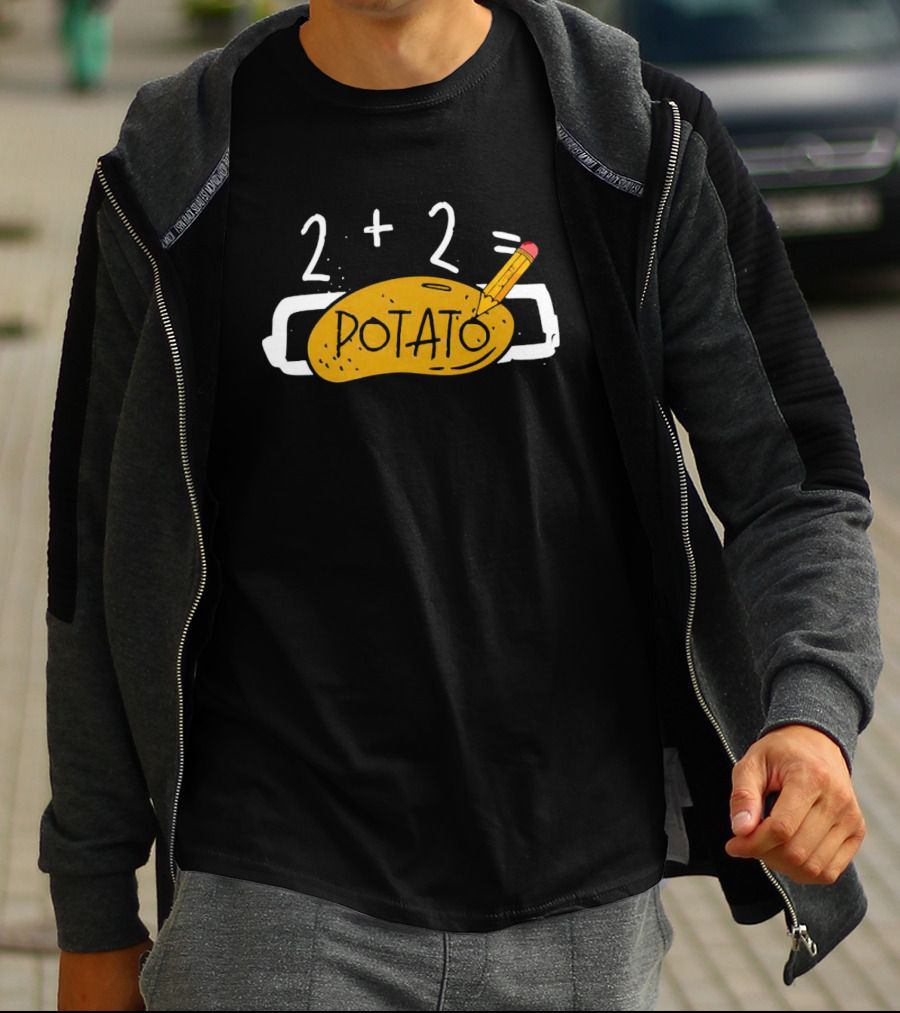 2+2 Equals Potato With Pencil T-Shirt