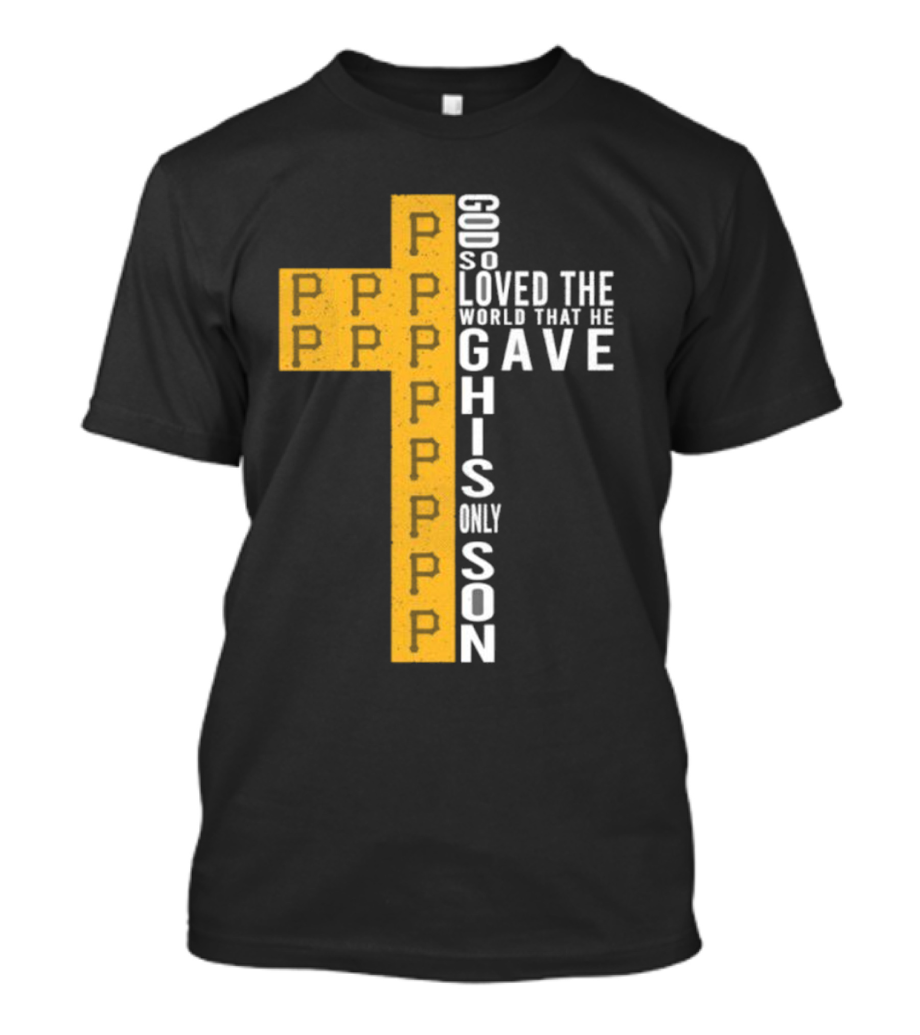 Pittsburgh Pirates God So Loved The World Cross T-Shirt