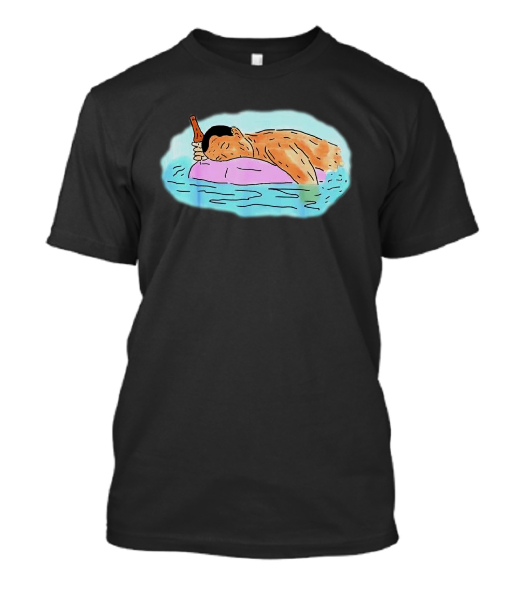 Kendall Roy Sleeping On Water With Bottle On Floatie T-Shirt