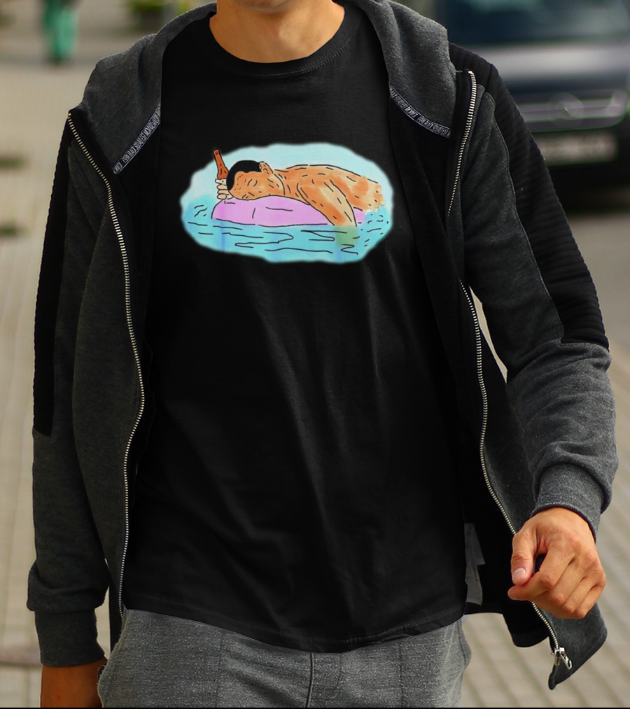 Kendall Roy Sleeping On Water With Bottle On Floatie T-Shirt