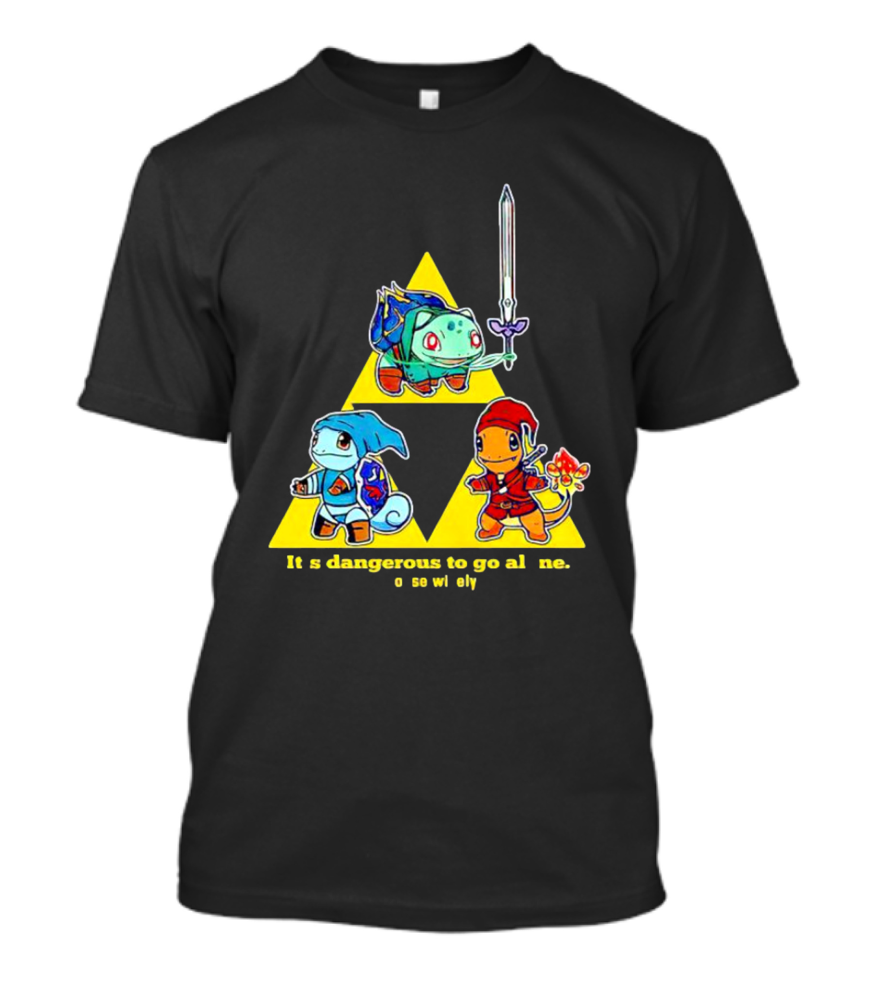 Pokemon Triforce Crossover It's Dangerous To Go Alone Choose Wisely T-Shirt