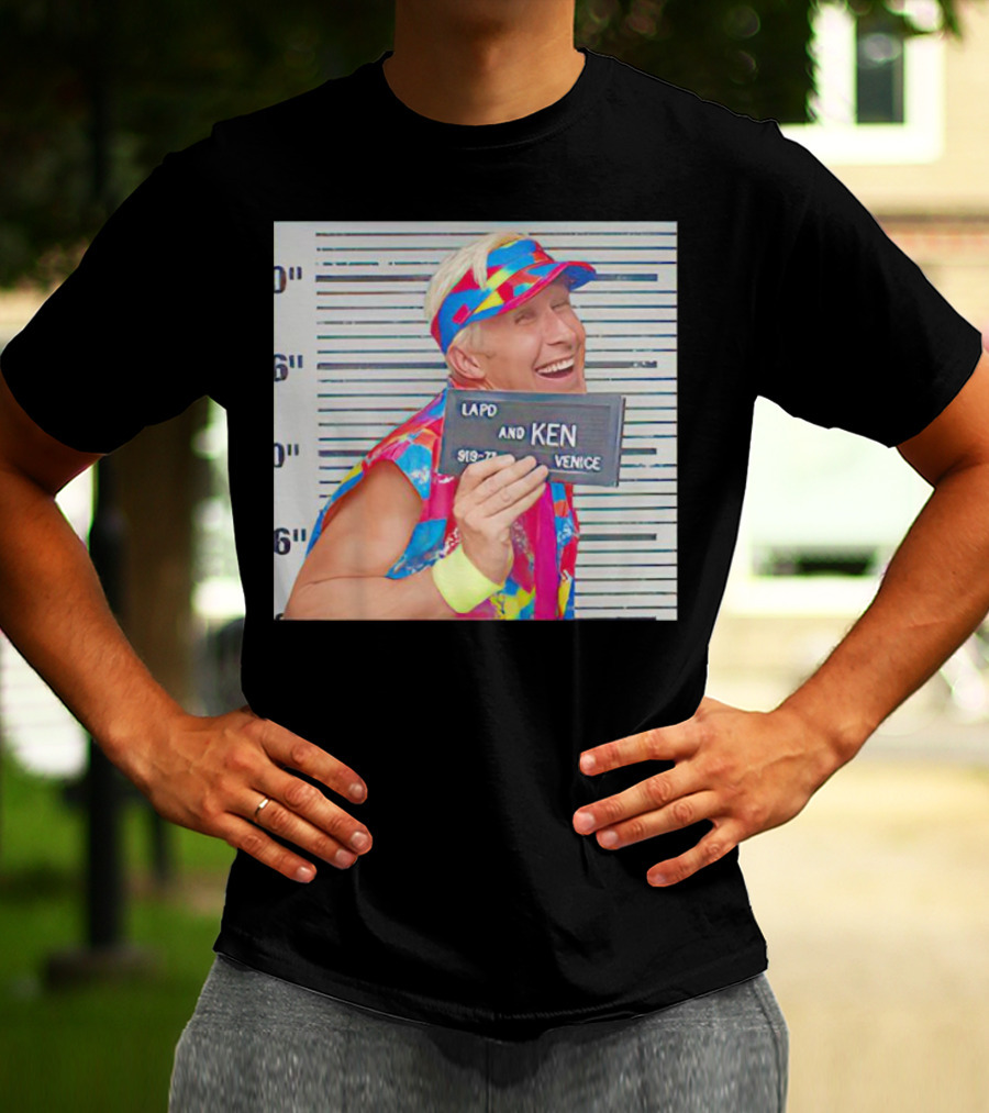 LAPD Ken Venice Mugshot Ryan Gosling Barbie T-Shirt