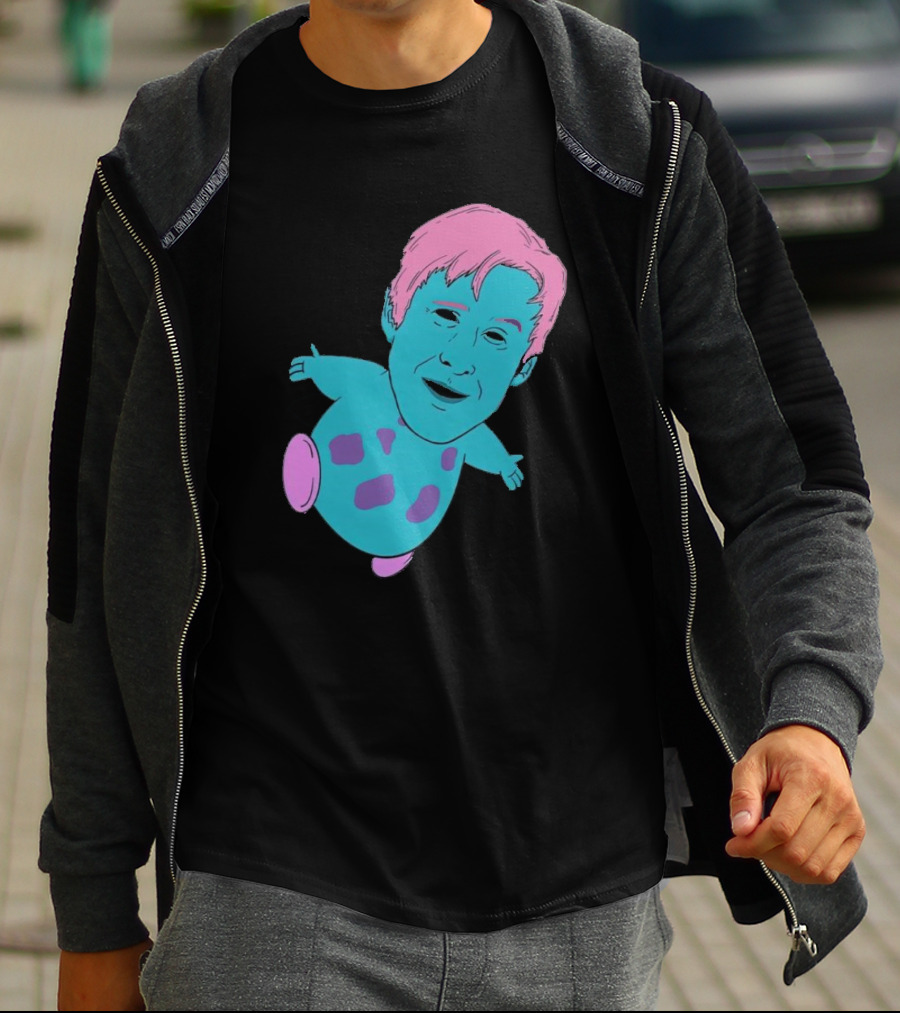 Ryan X Bibble Pink And Blue Character Fusion T-Shirt