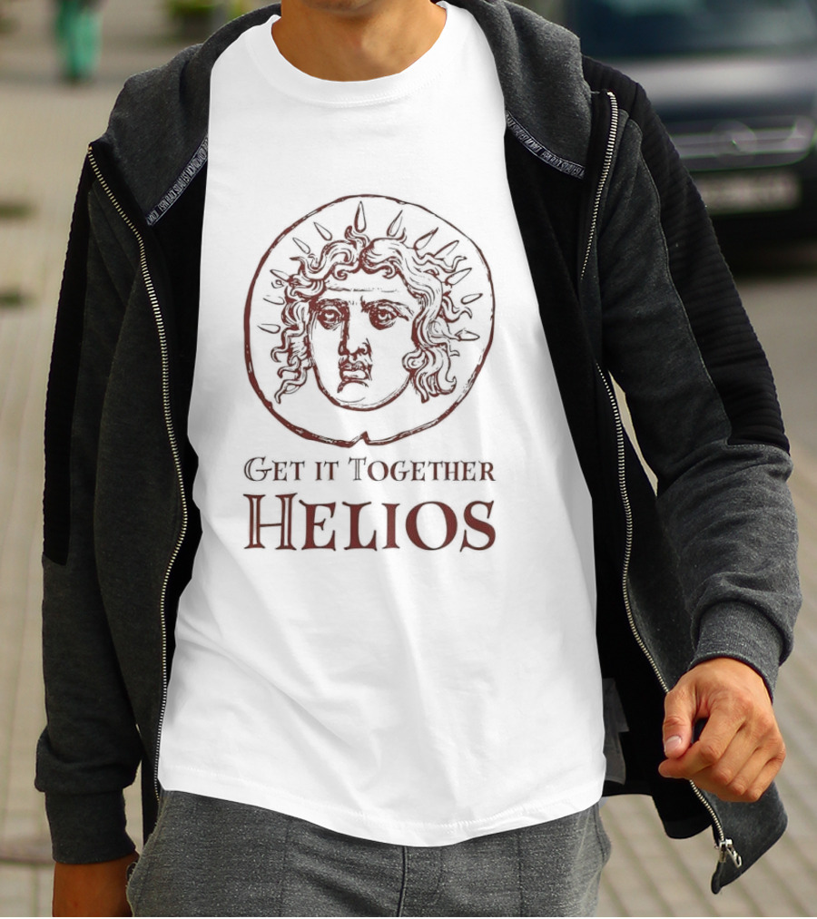 Get It Together Helios Greek Sun God Face T-Shirt