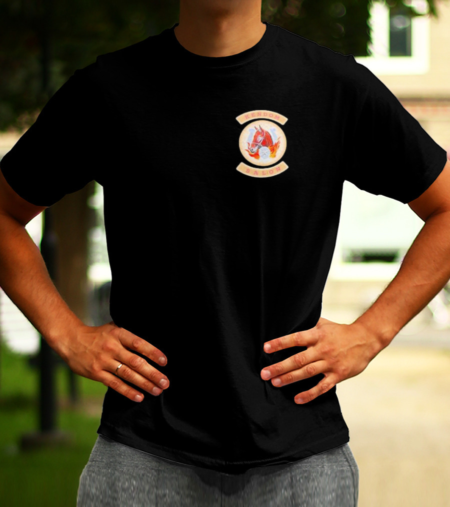 Kendom Saloon Vintage Fire Helmet Emblem T-Shirt