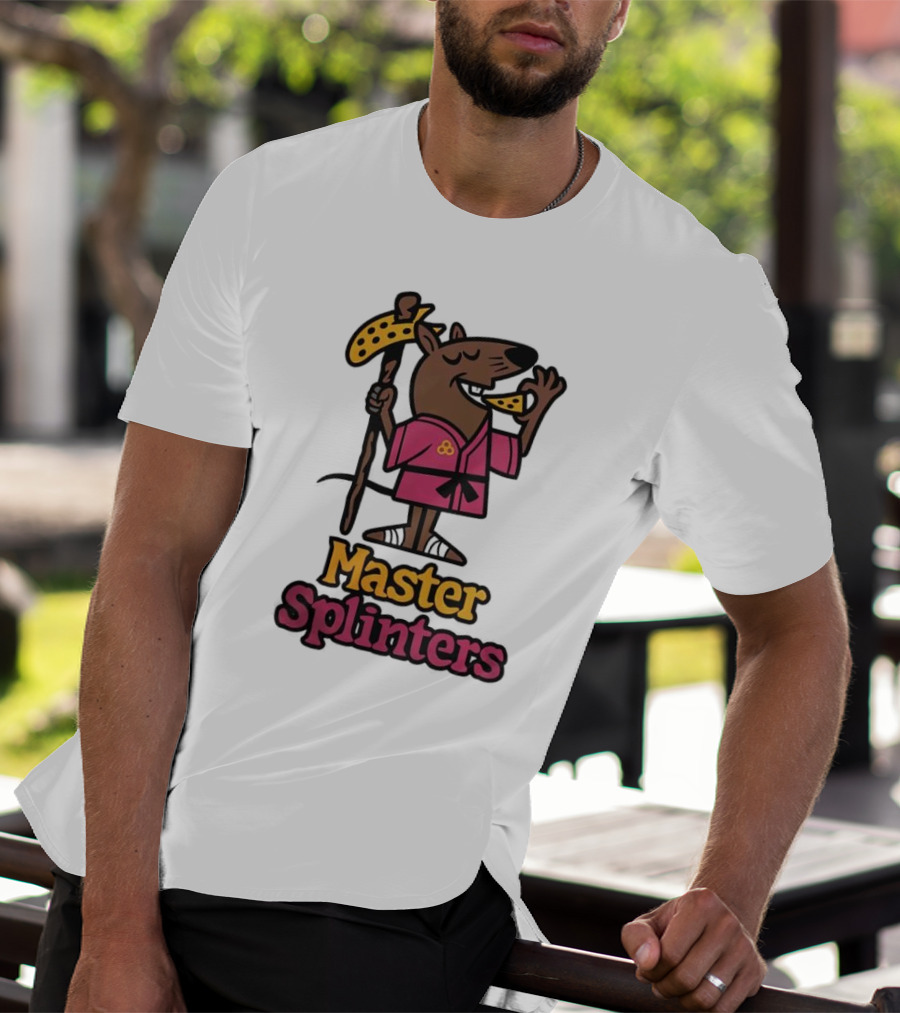 Master Splinters Pizza Slice Lover Ninja Rat T-Shirt