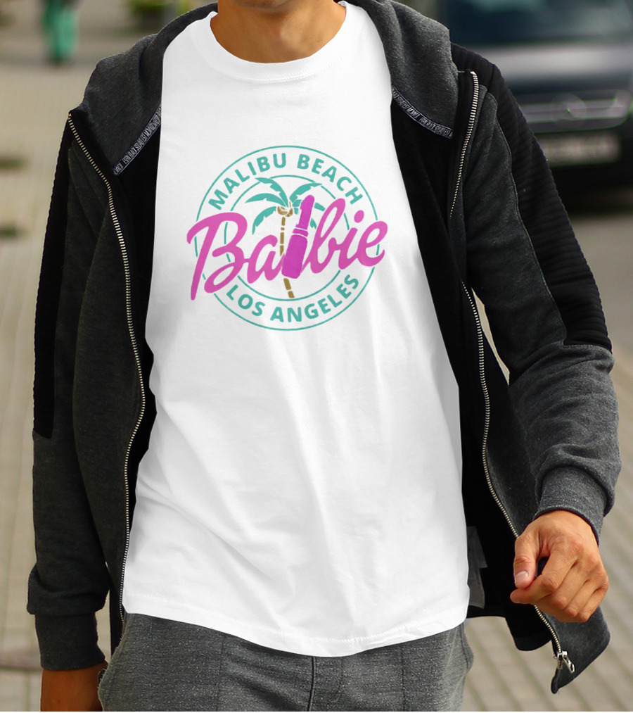 Malibu Beach Barbie Los Angeles Palm Tree T-Shirt